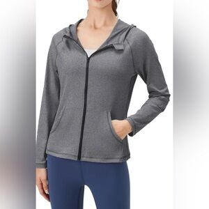 Uniqlo Heather Gray Zip-Up Jacket